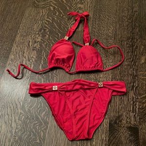 Classic Red Vix Bia Bikini set top size S bottom size M